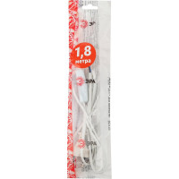 Шнур для бра ЭРАUX-ШВВП-S-1,8m-W с выключателем 1,8м ШВВП 2x0,5мм2 белый Б0044071