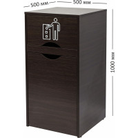 Мусорный контейнер для фудкорта Оди 1000 цвет венге 5190008UOVe