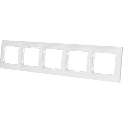5-постовая рамка TDM ELECTRIC горизонтальная, белая Таймыр SQ1814-0033