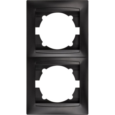 Рамка 2-х постовая вертикальная графит "Лама" TDM ELECTRIC SQ1815-0633