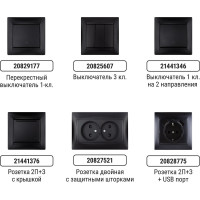 Рамка 2-х постовая вертикальная графит "Лама" TDM ELECTRIC SQ1815-0633