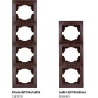 2-х постовая рамка TDM ELECTRIC вертикальная, венге Лама SQ1815-0433