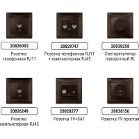 Рамка 2-х постовая вертикальная TDM ELECTRIC шоколад, серия "Лама" SQ1815-0533
