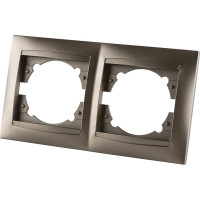 2-х постовая рамка TDM ELECTRIC горизонтальная, бронза Лама SQ1815-0730