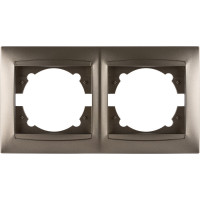 2-х постовая рамка TDM ELECTRIC горизонтальная, бронза Лама SQ1815-0730