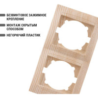 2-х постовая рамка TDM ELECTRIC вертикальная, сосна Лама SQ1815-0333