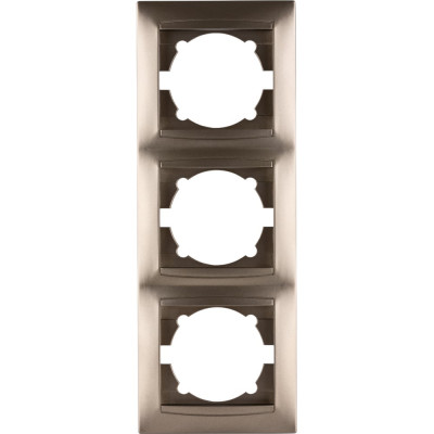 Рамка 3-х постовая вертикальная бронза серия "Лама" TDM ELECTRIC SQ1815-0734