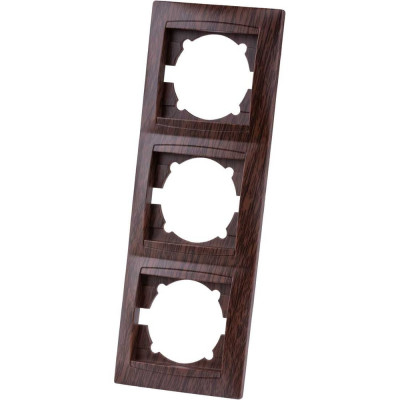 Рамка TDM ELECTRIC 3-х постовая вертикальная венге "Лама" SQ1815-0434