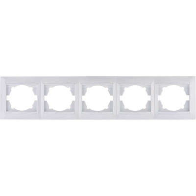 5-постовая рамка TDM ELECTRIC горизонтальная, белая Лама SQ1815-0037