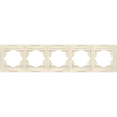 5-постовая рамка TDM ELECTRIC горизонтальная, слоновая кость Лама SQ1815-0137