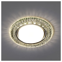Встраиваемый светильник Smartbuy под лампу GX53 с LED подсветкой прозрачный SBL-06CL5-GX53