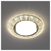 Встраиваемый светильник Smartbuy под лампу GX53 с LED подсветкой прозрачный SBL-06CL1-GX53