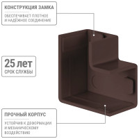 Поворот на 90 гр. TDM ELECTRIC КМП, бук, 16х16 упаковка 4 шт SQ0411-0341