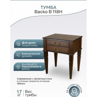 Тумба Мебелик Васко В 118Н темно-коричневый/патина 00 1289