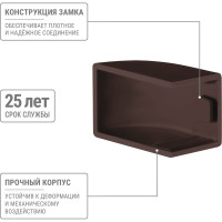 Заглушка кабельной трассы TDM ELECTRIC КМЗ, бук, 16х16 упаковка 4 шт SQ0411-0331