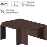 Т-образный угол TDM ELECTRIC КМТ 40x25 бук 4 шт./комп. SQ0411-0365