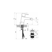 Смеситель для биде Ravak TD F 055.20 черный X070155