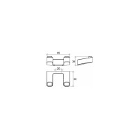 Двойной крючок Ravak TD 100.20 черный X07P554
