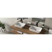 Смеситель для умывальника Ravak TD F 015.20 без донного клапана, высокий, черный X070151