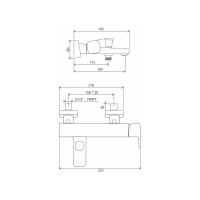 Смеситель для ванны Ravak TD F 022.20/150 черный X070152