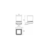 Держатель со стаканом Ravak TD 210.20 стекло, черный X07P557