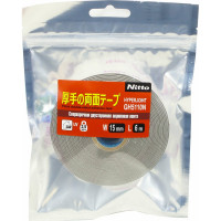 Сверхпрочная двусторонняя акриловая лента Nitto HYPERJOINT GH5110N, 15 мм х 6 м, цвет черный 4627187943867