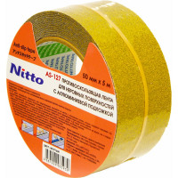 Противоскользящая лента для ровных поверхностей Nitto AS-127, 50 мм х 5 м, алюминиевая, желтая 4687202035939