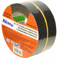 Противоскользящая лента для ровных поверхностей Nitto AS-127, 50 мм х 5 м, алюминиевая, черная 4687202035953