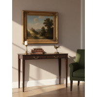 Консоль Мебелик Васко В 91Н темно-коричневый/патина 00 1739