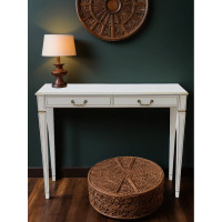 Консоль Мебелик Васко В 91Н белый ясень/золото 00 1737