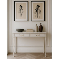 Консоль Мебелик Васко В 91Н белый ясень/золото 00 1737