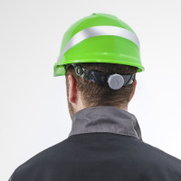 Защитная строительная каска Delta Plus DIAMOND VI WIND из ABC с вентиляцией зеленого цвета DIAM6WTRVEFL