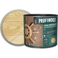 Алкидно-уретановый яхтный лак PROFIWOOD (атмосферостойкий; матовый; 2.6 л; 2.4 кг) 63497