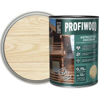 Алкидный антисептик PROFIWOOD (лаковый; тонирующий; атмосферостойкий; бесцветный; 0.75 л; 0.7 кг) 66992