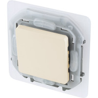 Переключатель Legrand одноклавишный IP44 Legrand Inspiria 10А 250В безвинтовые зажимы слоновая кость 673671