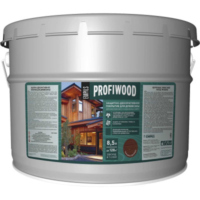 Защитно-декоративное покрытие для древесины PROFIWOOD (тик; 9 л; 8 кг) 75914