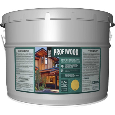 Защитно-декоративное покрытие для древесины PROFIWOOD (сосна; 9 л; 8 кг) 75911