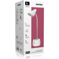Светодиодный настольный светильник Smartbuy, 5 Вт, белый SBL-DL-5-alu-w