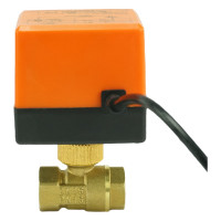 Кран DN.ru латунный RP.BRASS.120.MM.015 Ду15 Ру16, муфтовый электропривод 220В D160-00116