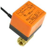 Кран DN.ru латунный RP.BRASS.120.MM.015 Ду15 Ру16, муфтовый электропривод 220В D160-00116