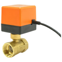 Кран DN.ru латунный RP.BRASS.120.MM.025 Ду25 Ру16 муфтовый электропривод 220В D160-00120