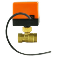 Кран DN.ru латунный 3-ходовой T-тип RP.BRASS.120.MM.015 Ду15 Ру16, электропривод 220В D160-00113