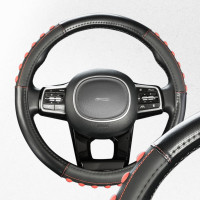 Оплетка SKYWAY Pop It-1 M, черно-красная, экокожа S01102488