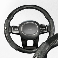 Оплетка SKYWAY Glamour-8 M, черная, экокожа S01102490