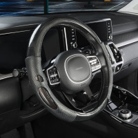 Оплетка SKYWAY Glamour-8 M, черная, экокожа S01102490