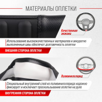 Оплетка SKYWAY Pop It-1 M, черная, экокожа S01102486