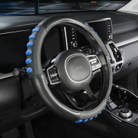 Оплетка SKYWAY Pop It-1 M, черно-синяя, экокожа S01102489