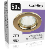 Встраиваемый светильник Smartbuy под лампу MR16 золото плоский SBL-07GD-MR16