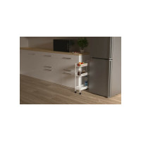 Этажерка / Стеллаж для хранения ЗМИ Ладья 1К / 3 полки / с колёсми / цвет белый Э 321 Б Э 321  Б