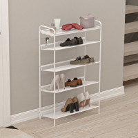 Обувница  Этажерка для обуви ЗМИ 5-и полочная Женева 25  12 пар обуви  Цвет белый ПДО Ж25 Б ПДО Ж25  Б